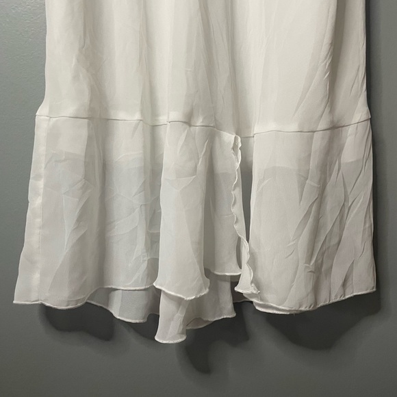 Vintage White Sheer Flower Embroidered Nightie Large - Picture 9 of 12